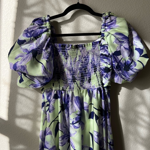 Delfi Collective Puff Sleeve Floral Maxi Dress - Picture 4 of 8